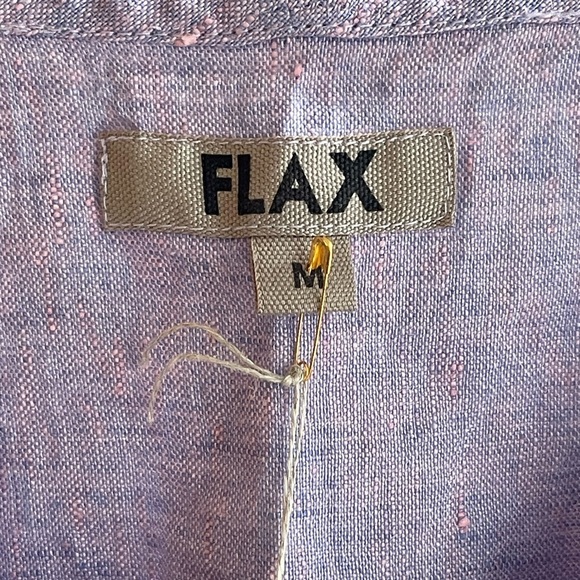 NEW FLAX IRIS Thistle PURPLE Lavender Women's Top TUNIC LONGLINE CREWNECK MEDIUM - Picture 8 of 8